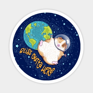 Cosmic Space Guinea Pig Bliss Outta Here Magnet